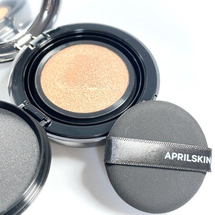 ハイパーカバーフィットクッション  グラファイト/APRILSKIN/クッションファンデーションを使ったクチコミ(2枚目)