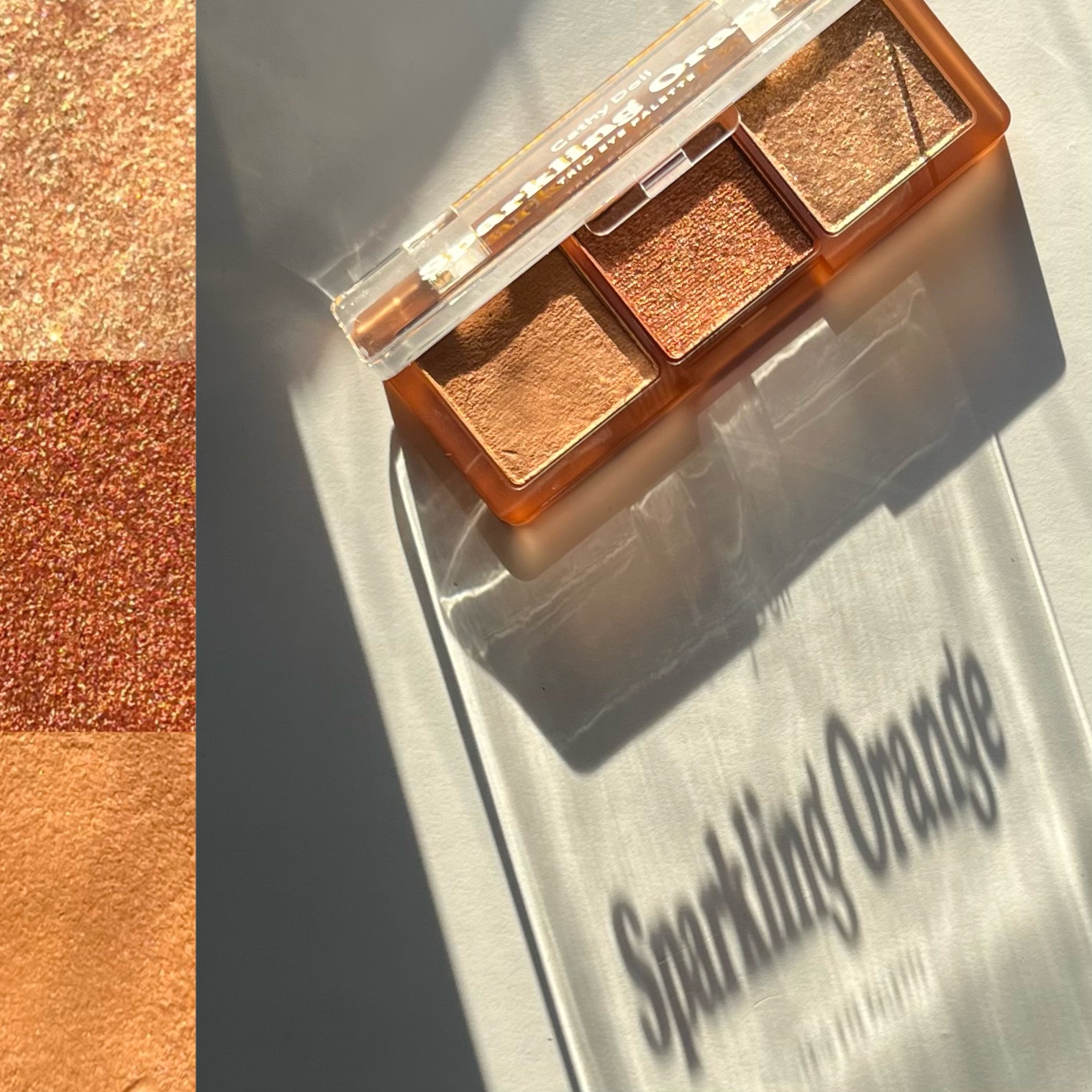 シアーアラウンド トリオ アイシャドウパレット 05 スパークリングオレンジ/CathyDoll/アイシャドウパレットを使ったクチコミ（1枚目）
