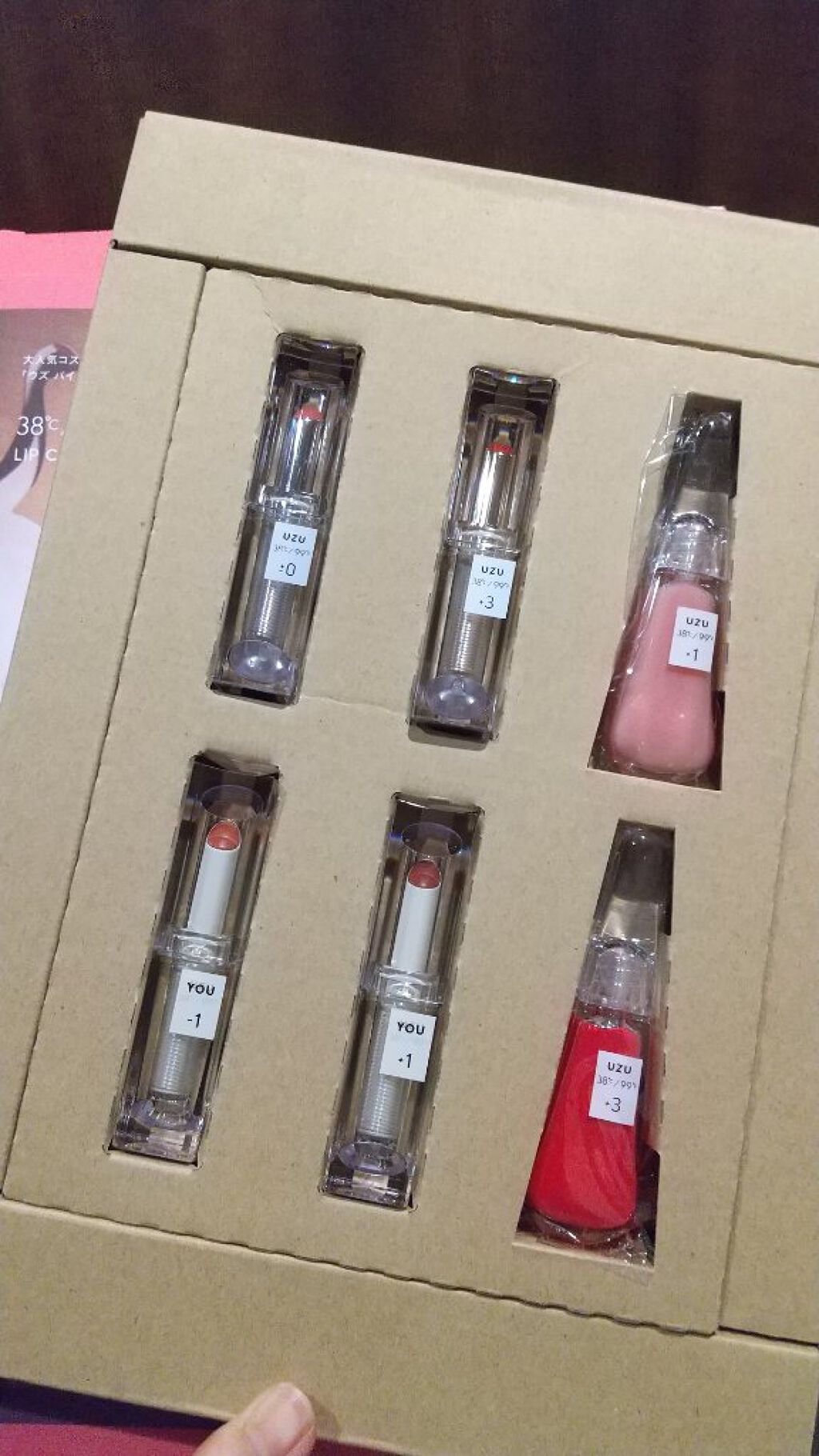 UZU BY FLOWFUSHI 38℃/99℉ LIP COLLECTION BOOK PINK edition/宝島社/書籍を使ったクチコミ（3枚目）