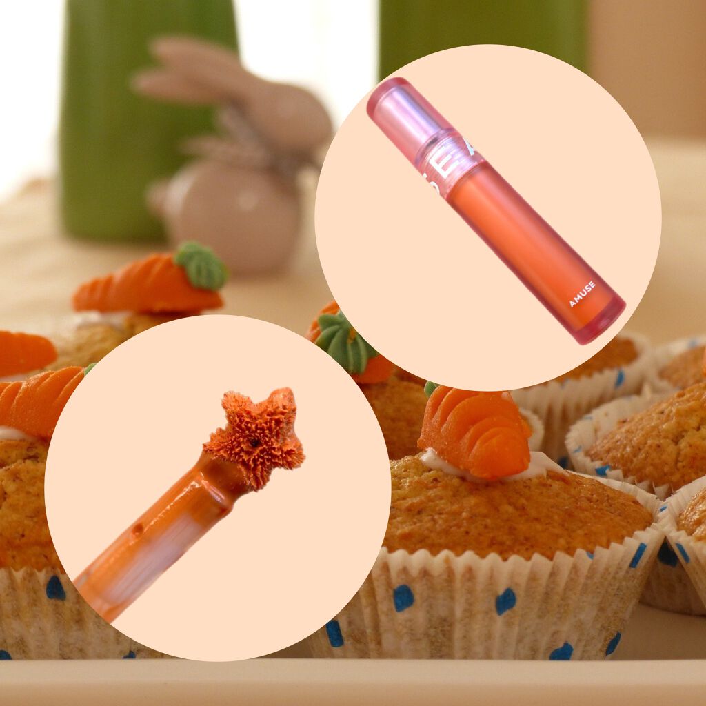 ソフトクリームチーク 14 Nude Carrot/AMUSE/リキッドチークを使ったクチコミ（2枚目）