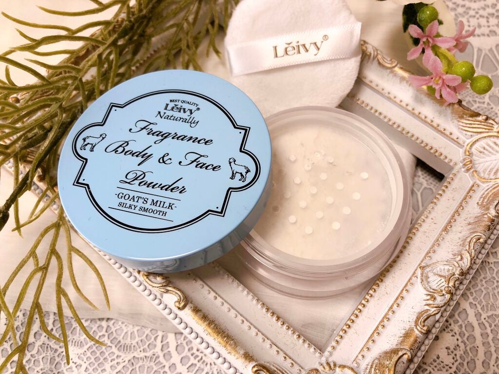 フレグランス ボディ&フェイスパウダー ゴートミルク/Leivy/ルースパウダーを使ったクチコミ(1枚目)