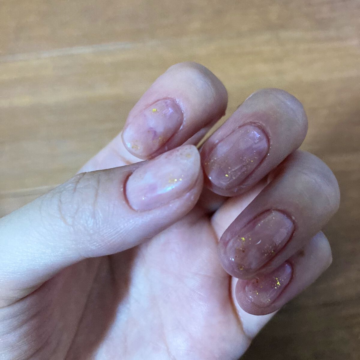 ジェルネイル 44.スパークリングゴールド/ジェルミーワン/ジェルネイルを使ったクチコミ（1枚目）