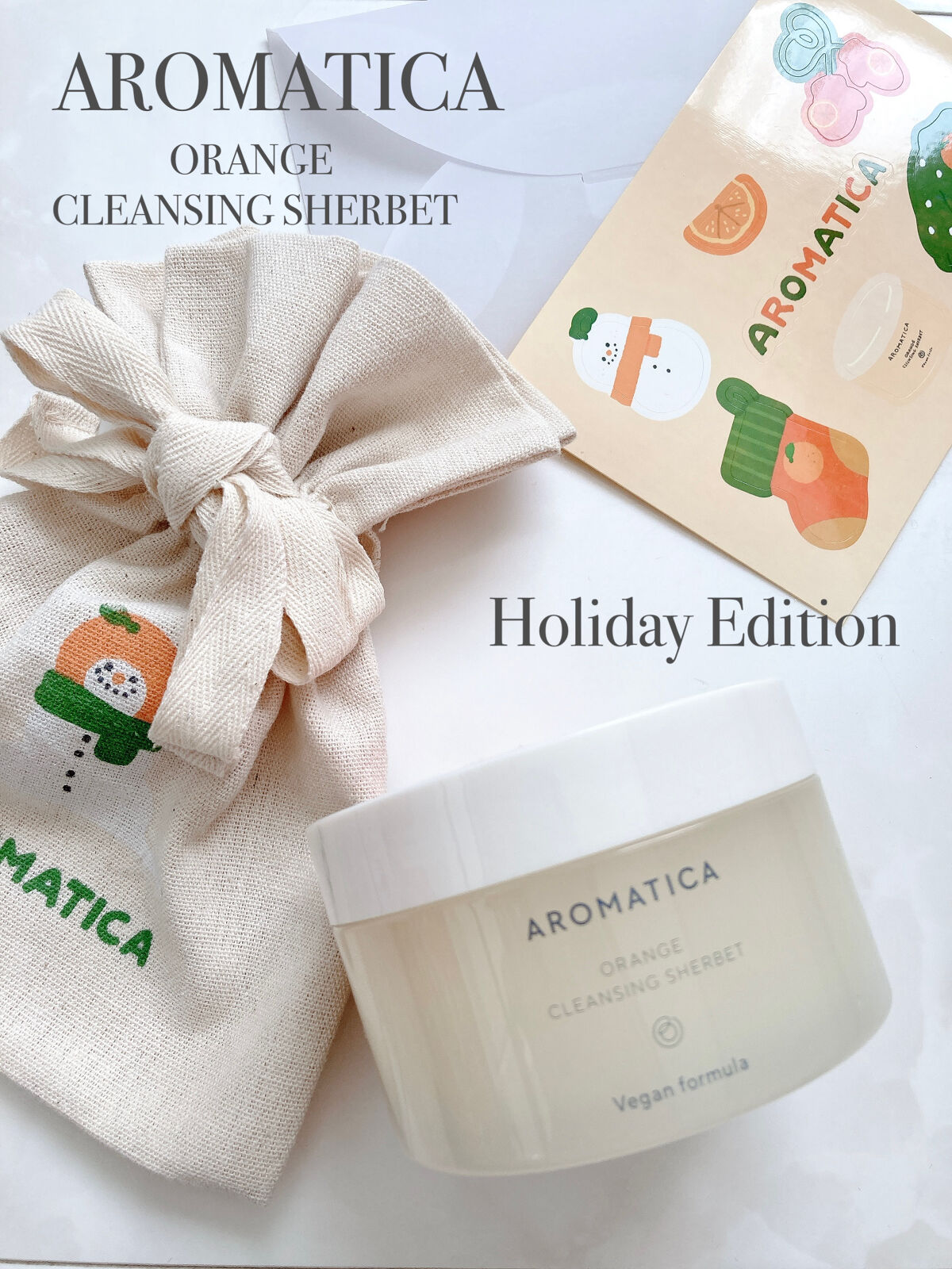 オレンジクレンジングシャーベット/AROMATICA/クレンジングバームを使ったクチコミ（2枚目）