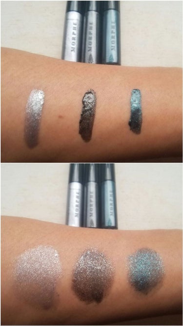 METALLIC EYESHADOW TRIO/Morphe/リキッドアイシャドウを使ったクチコミ（3枚目）