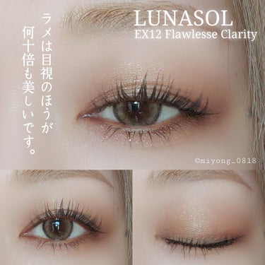 アイカラーレーション EX12 Flawless Clarity（限定発売）/LUNASOL/アイシャドウパレットを使ったクチコミ（2枚目）