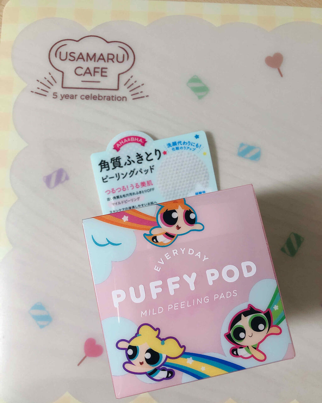 マイルドピーリングパッド パワーパフ ガールズ デザイン/PUFFY POD/トナーパッドを使ったクチコミ（1枚目）