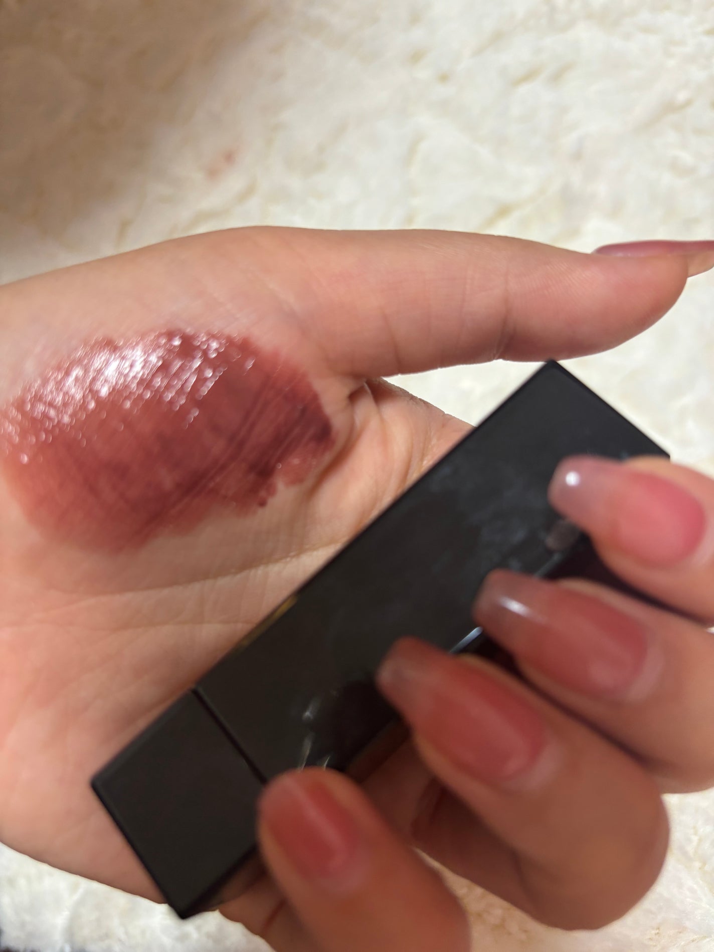 ハナテカちゃん on LIPS 「⭐️リップモンスター ダークフィグ ¥1540(税込)色持ち🩷..」(1枚目)