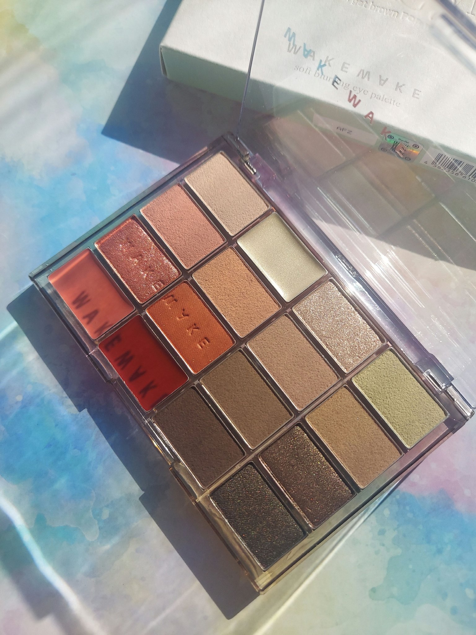 ソフトブラーリングアイパレット/wakemake/アイシャドウパレットを使ったクチコミ（3枚目）