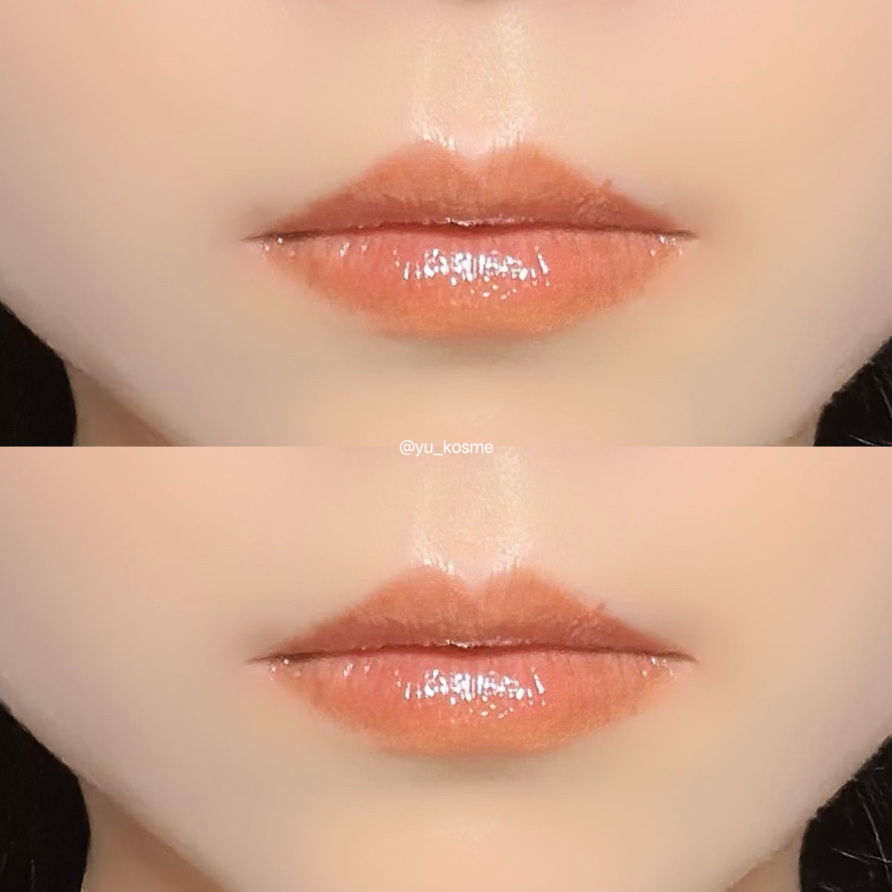 グラスティングカラーグロス 02 ナッティーヴェイグ(NUTTY VAGUE）/rom&nd/リップグロスを使ったクチコミ（3枚目）