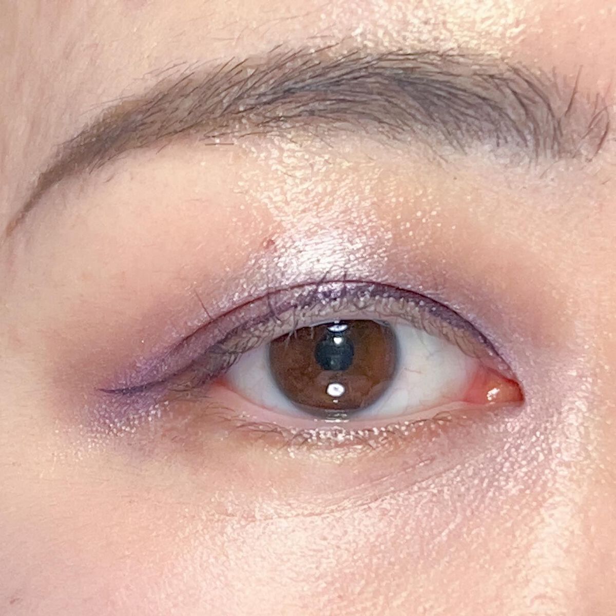 ろく on LIPS 「お久しぶりなパープルメイク☔今日は整体なのでマスカラ無し。#d..」(4枚目)