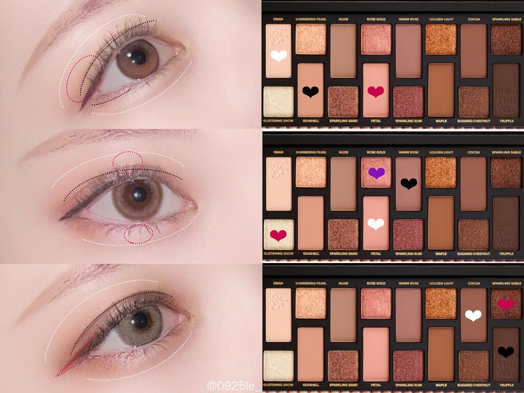 ボーン ディス ウェイ ザ ナチュラル ヌード アイシャドウ パレット/Too Faced/アイシャドウパレットを使ったクチコミ(5枚目)
