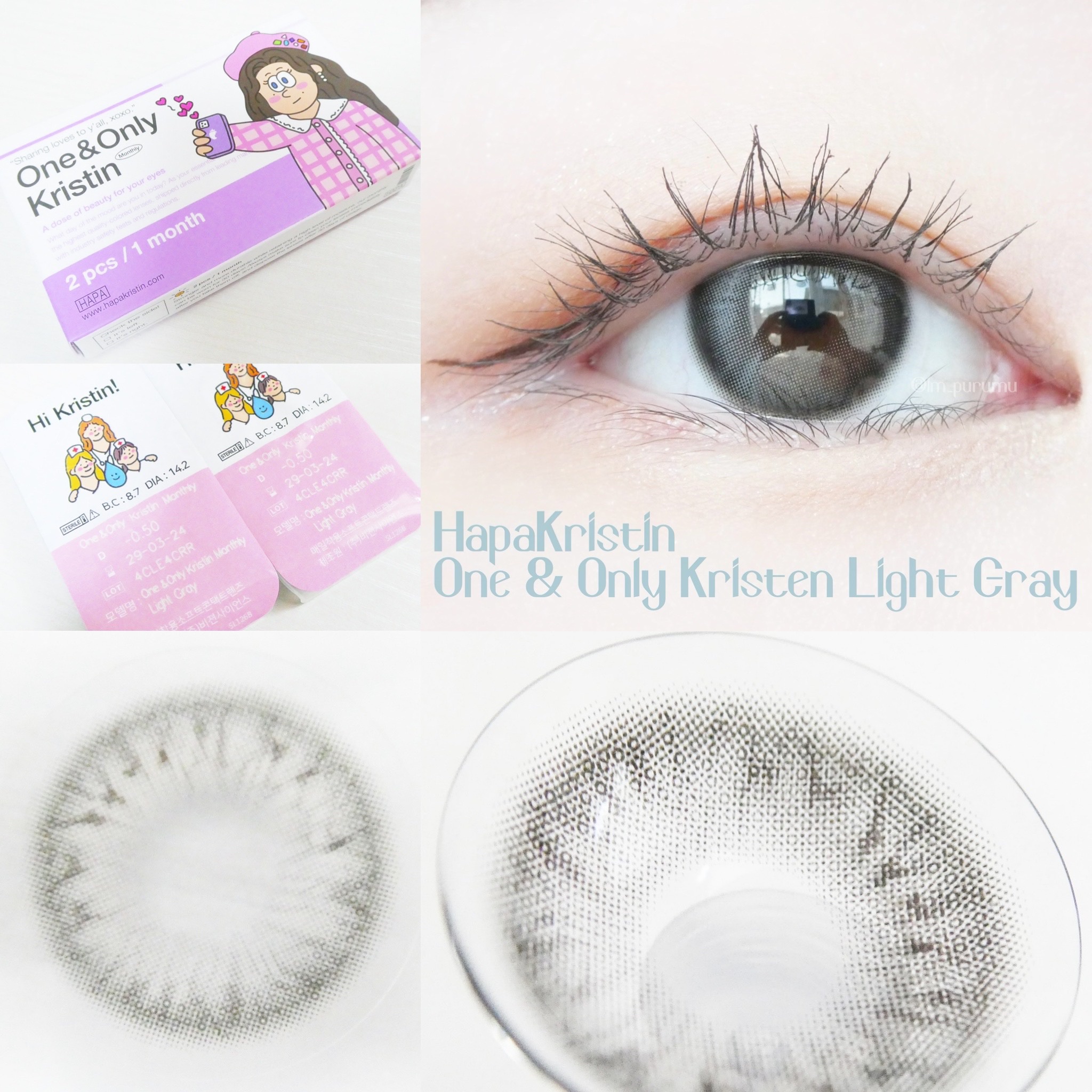 One & Only Kristin/Hapa kristin/カラーコンタクトレンズを使ったクチコミ（2枚目）