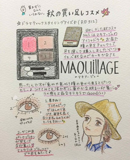 ドラマティックスタイリングアイズD/マキアージュ/アイシャドウパレットを使ったクチコミ(1枚目)