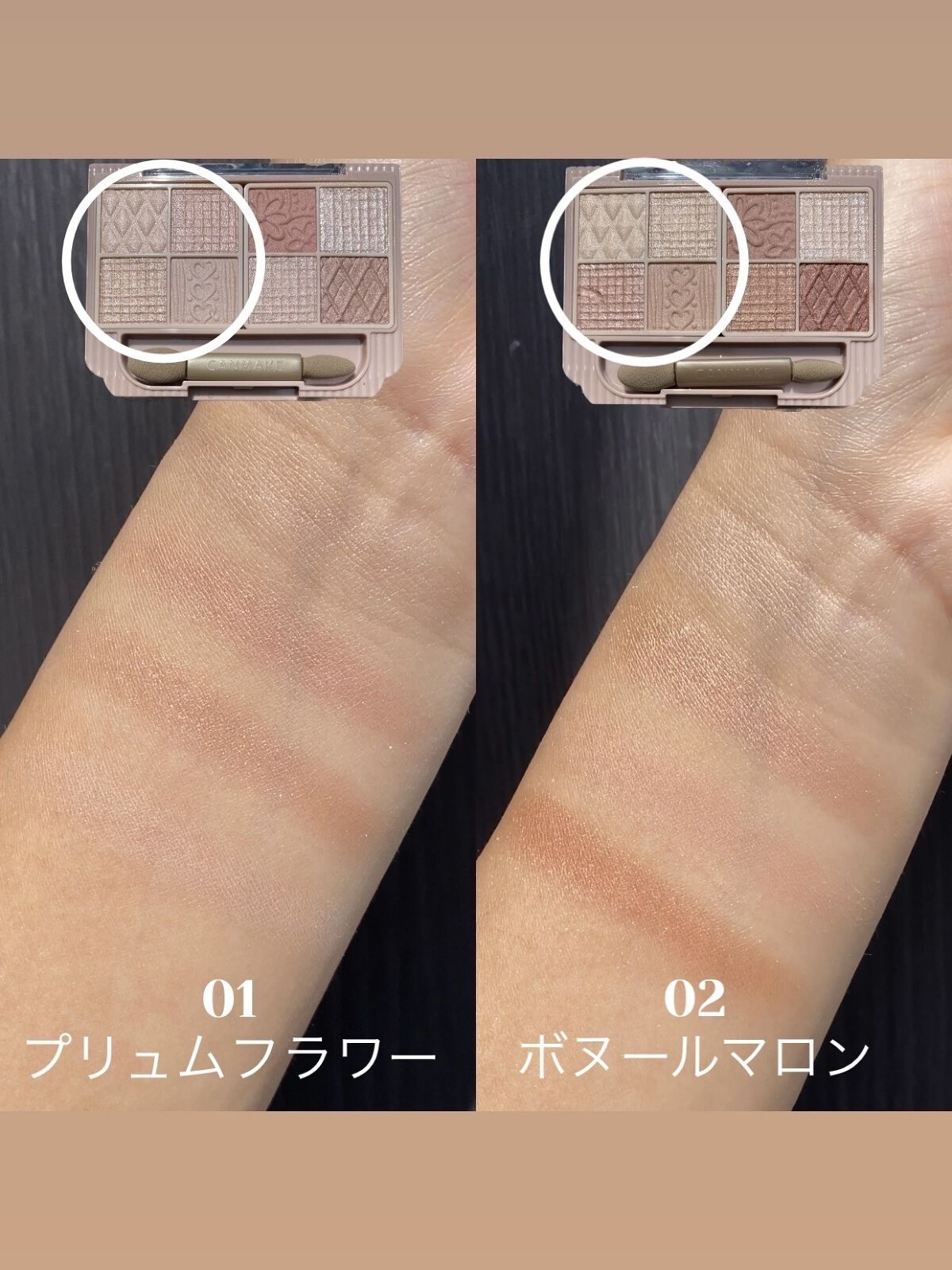 プティパレットアイズ/キャンメイク/パウダーアイシャドウを使ったクチコミ（3枚目）