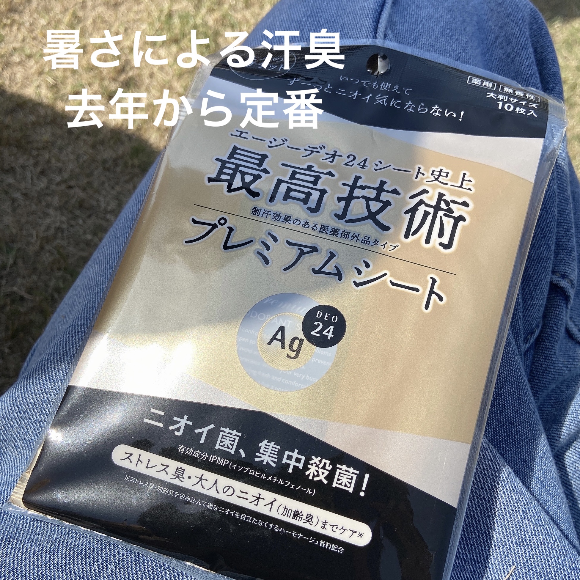 プレミアムデオドラント シャワーシート 10枚/エージーデオ24/ボディシートを使ったクチコミ（1枚目）