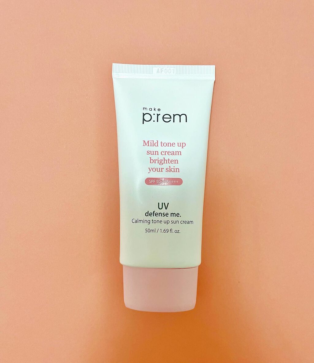 UVディフェンスミー カーミングトーンアップサンクリーム/make prem/日焼け止めクリームを使ったクチコミ（1枚目）