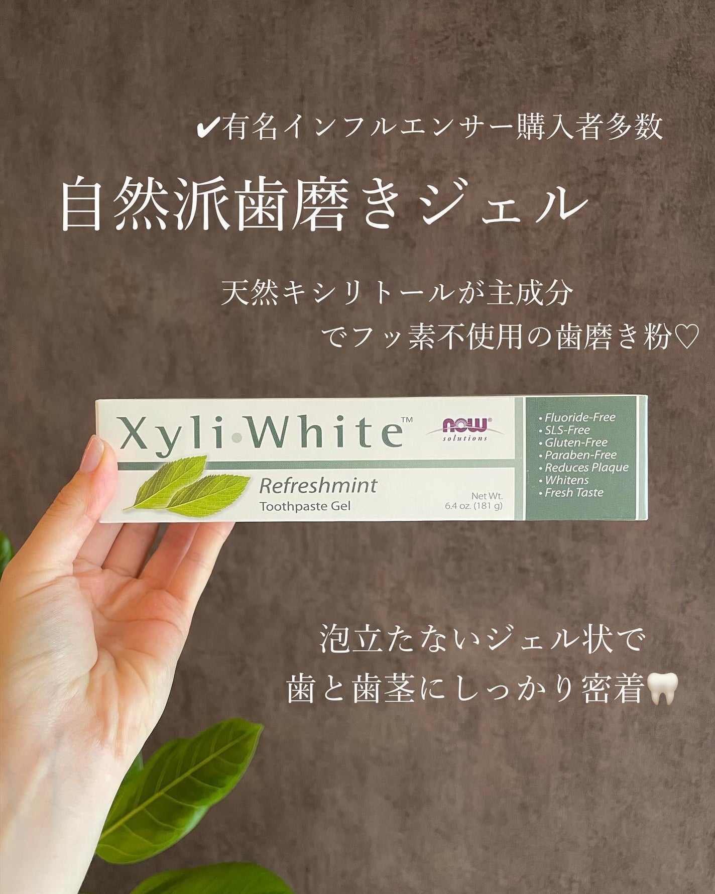 XyliWhite Toothpaste Gel Refreshmint/Now Foods/歯磨き粉を使ったクチコミ(3枚目)