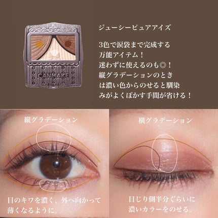 ジューシーピュアアイズ/キャンメイク/アイシャドウパレットを使ったクチコミ(2枚目)