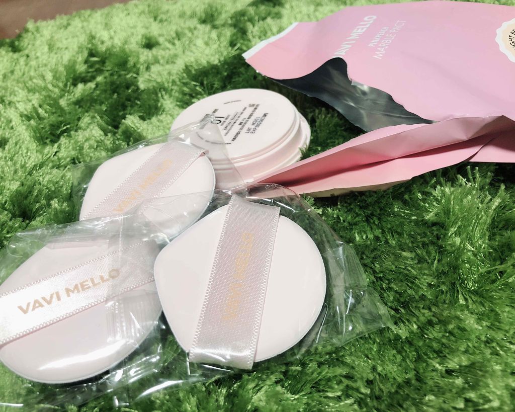 ピンクピーチマーブルパクト/VAVI MELLO/クリーム・エマルジョンファンデーションを使ったクチコミ(3枚目)