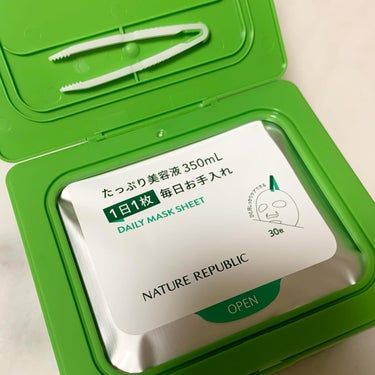 ネイチャーリパブリック マイルド＆モイスチャーアロエデイリーシートマスクのクチコミ「＼NATURE REPUBLIC マイルド&モイスチャーアロエデイリーシートマスク／　　
　　.....」（2枚目）