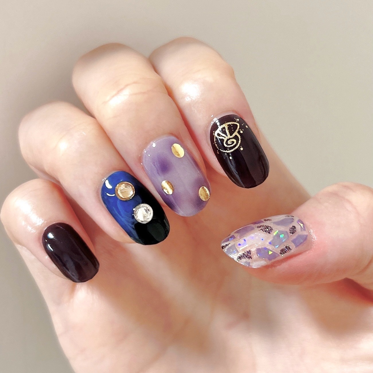 セミキュアジェルネイル（ハンド）/ohora/ネイルシールを使ったクチコミ（1枚目）