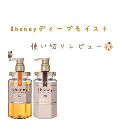 ディープモイスト シャンプー1.0/ヘアトリートメント2.0/&honey/市販シャンプーを使ったクチコミ(1枚目)