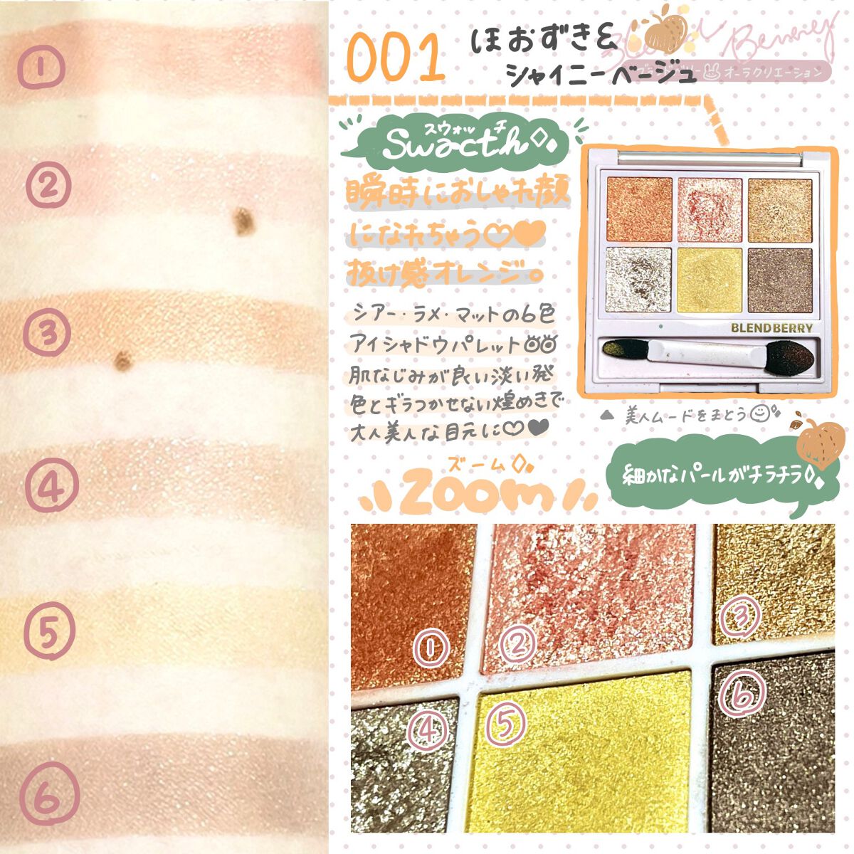 オーラクリエイション/BLEND BERRY/アイシャドウパレットを使ったクチコミ(2枚目)