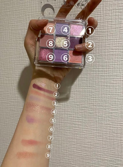 クォーツ 9色アイシャドウパレット(ドリームランドアイシャドウ)/ZEESEA/アイシャドウパレットを使ったクチコミ(3枚目)