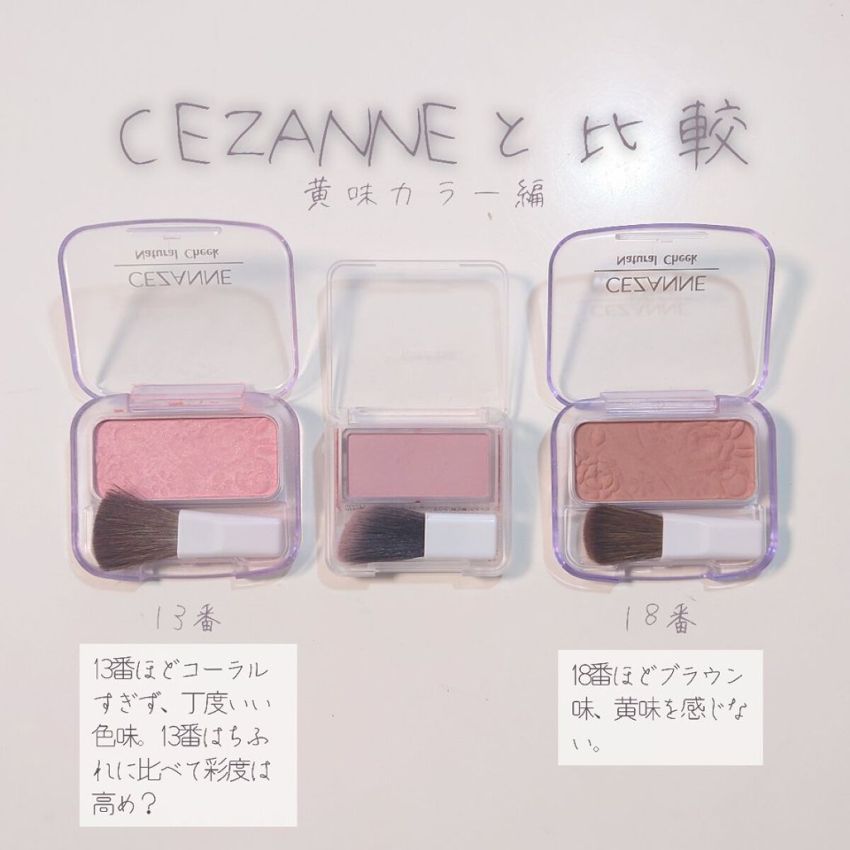 CEZANNE・ちふれのパウダーチークを使った口コミ -【506円で買える🙀お