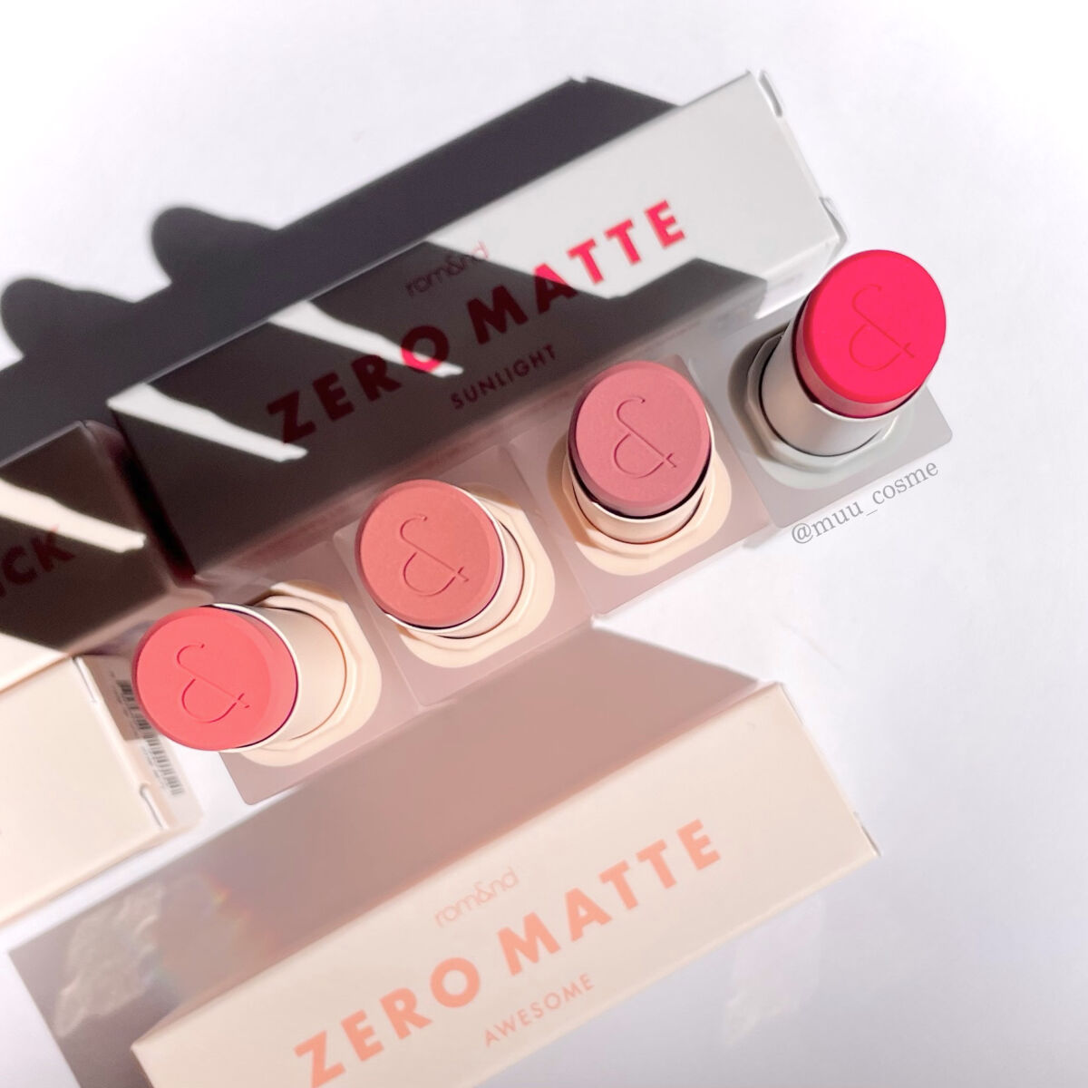 ゼロマットリップスティック 11 サンライト/rom&nd/口紅を使ったクチコミ（1枚目）