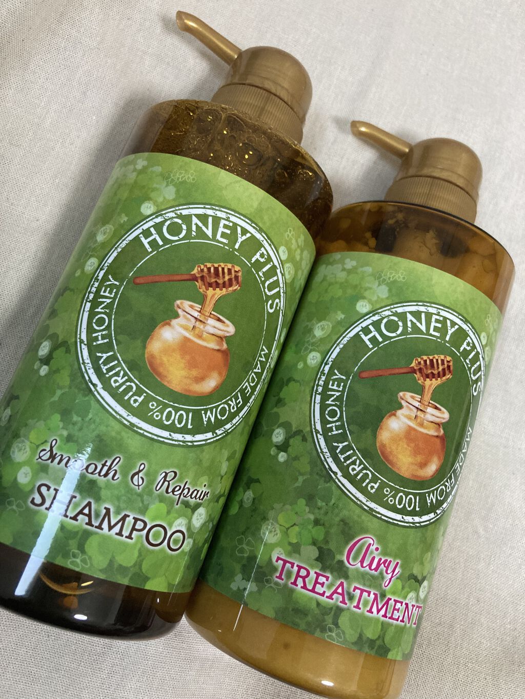 最近使用している
シャンプー＆トリートメント🍯🍎

泡立ちが良く、
洗い上がりもスルスルになっていい感じ◎
何より香りがとても良い！！
アップルの匂いが強めに感じる🍎

次はモイストのトリートメントを買ってみようと思ってます！

#H