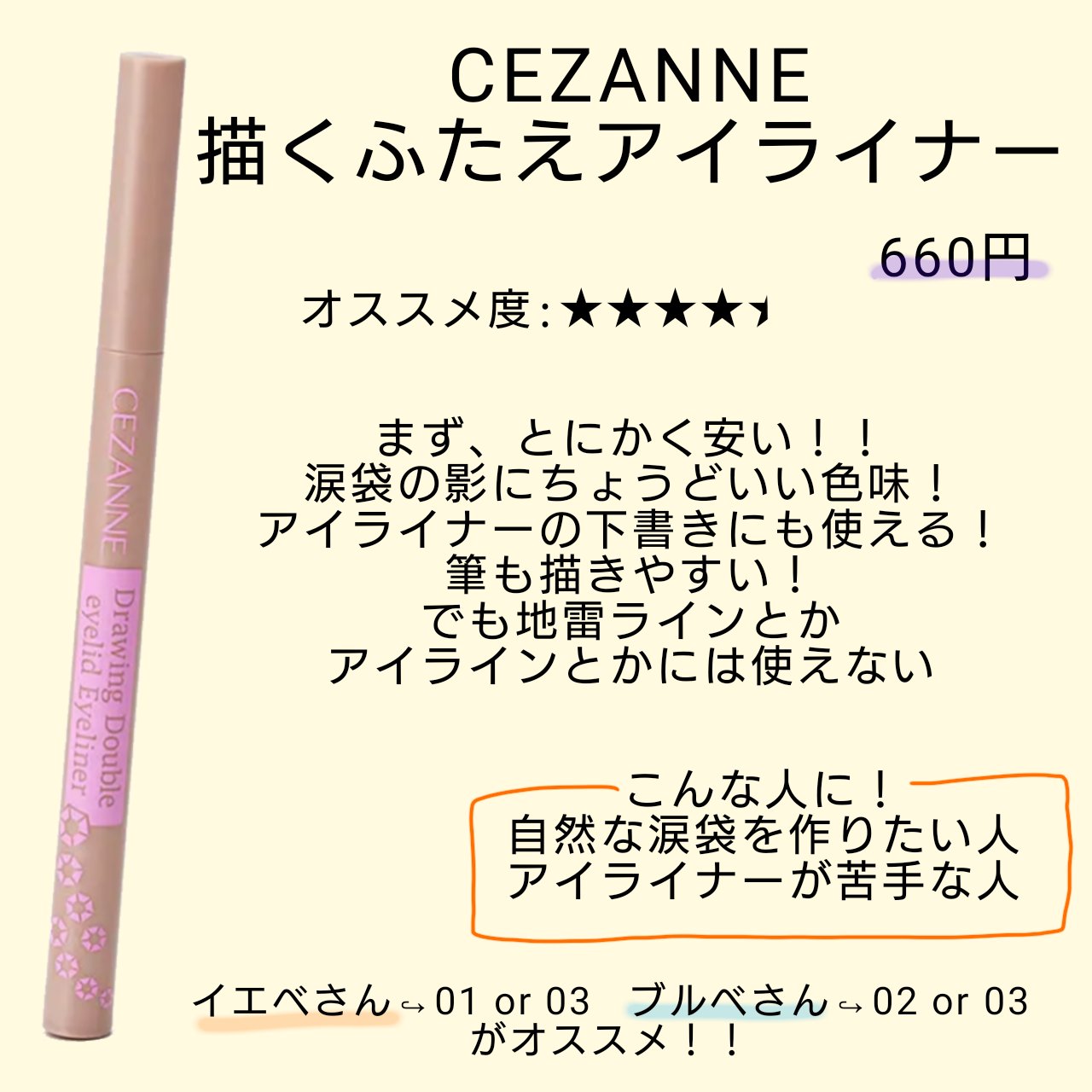 描くふたえアイライナー/CEZANNE/リキッドアイライナーを使ったクチコミ（2枚目）