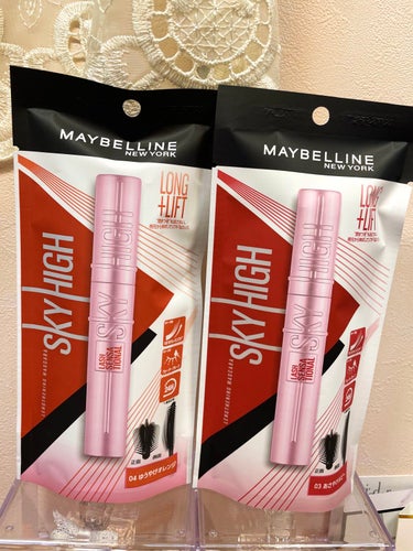 【使った商品】
MAYBELLINE NEW YORKスカイハイ #提供 
【色味】
あさやけルビー03ゆうやけオレンジ04
【ロングorボリューム】
とにかくめちゃくちゃ伸びる！
バサバサさせることで