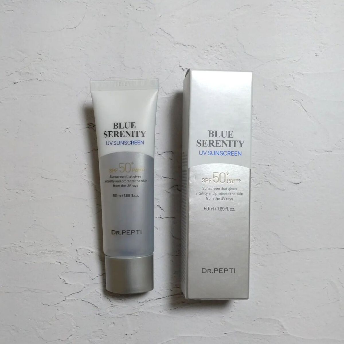 ブルーセレニティーUVサンスクリーン/DR.PEPTI/日焼け止めクリームを使ったクチコミ（2枚目）