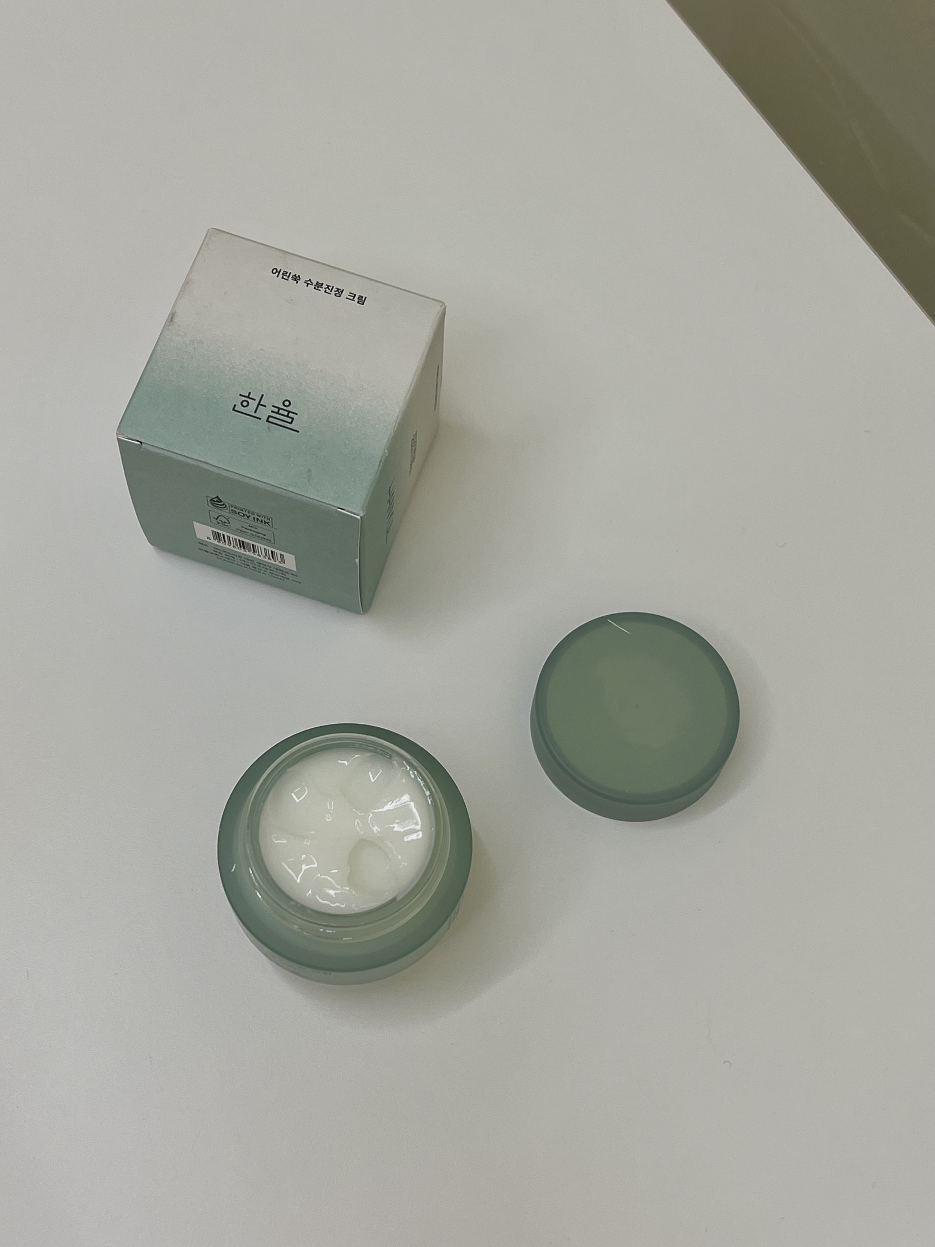 ピュアアルテミシア カーミングウォータークリーム/HANYUL(ハンユル)/フェイスクリームを使ったクチコミ（2枚目）