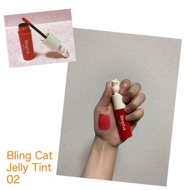 Bling Cat Jelly Tint 02 must red/TONYMOLY/口紅を使ったクチコミ（3枚目）