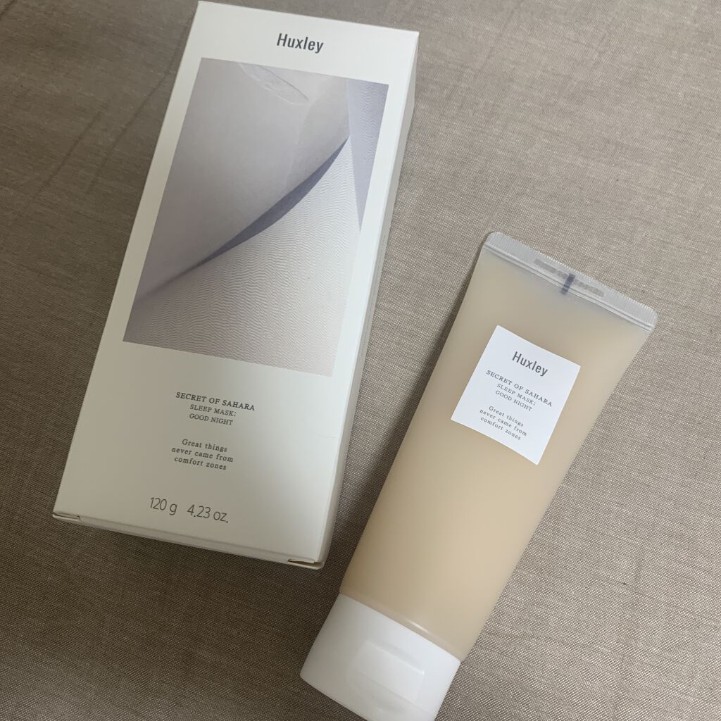 Huxley・スリープマスク🌙グッドナイト

最近Huxleyにめちゃくちゃハマってます、！
気になっていたスリーピングマスクをゲット🤍

いつもはファミュのスリーピングマスクを使用していますが、少しお高くて😖

Huxleyのスリー