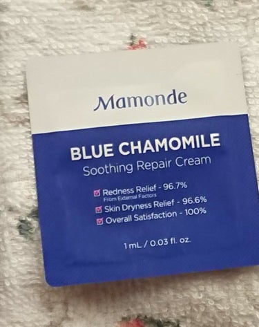 mamonde blue chamomile soothing repair cream/Mamonde/フェイスクリームを使ったクチコミ（1枚目）