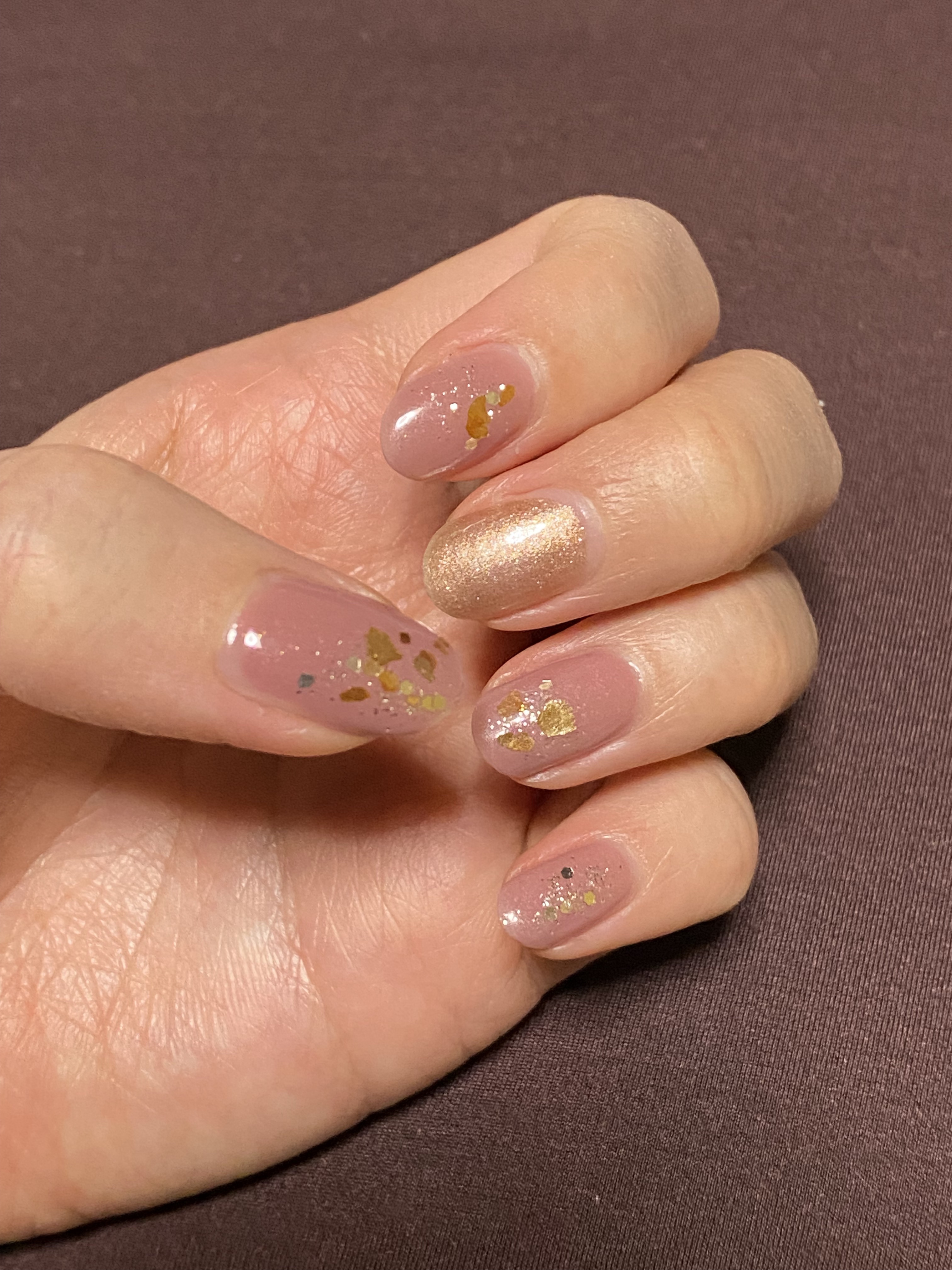 ナチュラルネイルカラーN 081 アンティークゴールド/デュカート/マニキュアを使ったクチコミ（1枚目）