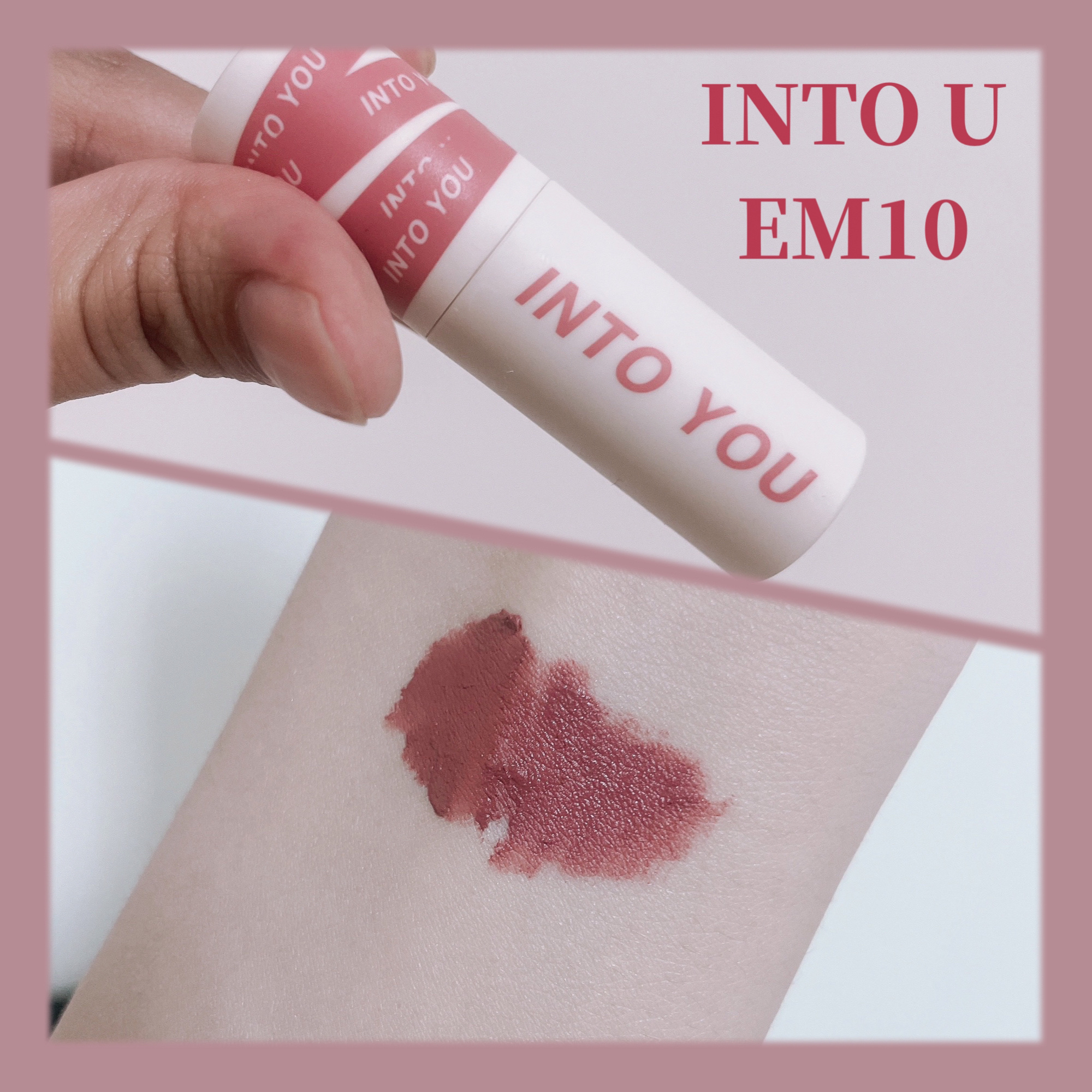 スーパーマットリップ＆チークマッド/INTO U/口紅を使ったクチコミ（1枚目）