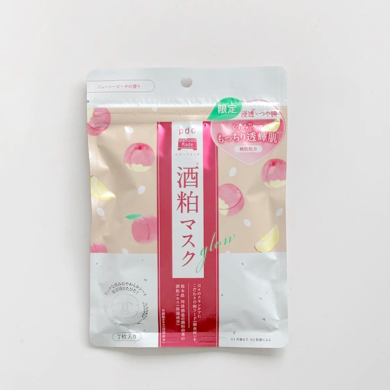 ワフードメイド 酒粕マスク グロー ジューシーピーチの香り/pdc/シートマスク・パックを使ったクチコミ（1枚目）