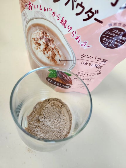 ミライPlusプロテイン ミルクココア味 ホエイ&ソイプロテインパウダー/森永乳業/その他プロテインを使ったクチコミ(5枚目)