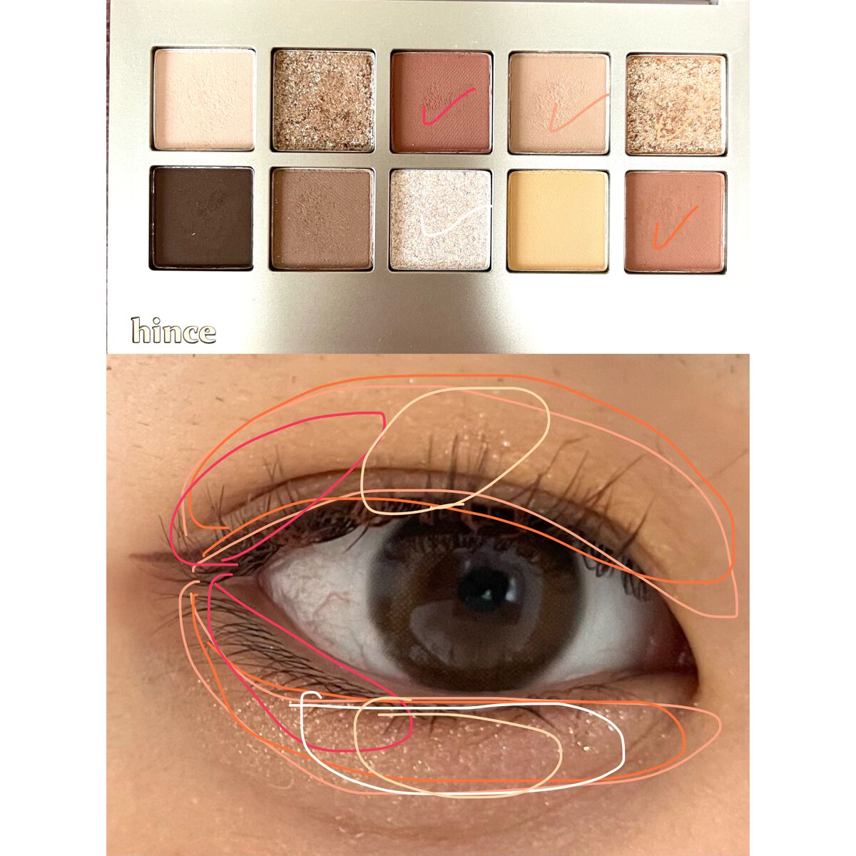 ニューデップスアイシャドウパレット/hince/アイシャドウパレットを使ったクチコミ(2枚目)