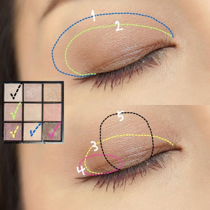 UR GLAM BLOOMING EYE COLOR PALETTE/U R GLAM/アイシャドウパレットを使ったクチコミ(5枚目)