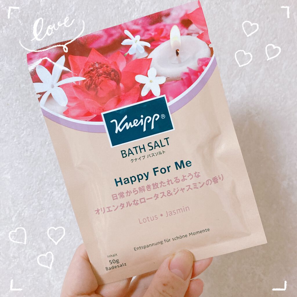 バスソルト ハッピーフォーミー ロータス＆ジャスミンの香り/クナイプ/無機塩系入浴剤を使ったクチコミ（2枚目）