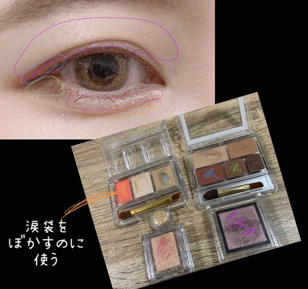 シークレットカラーアイズ/キャンメイク/アイシャドウパレットを使ったクチコミ（3枚目）