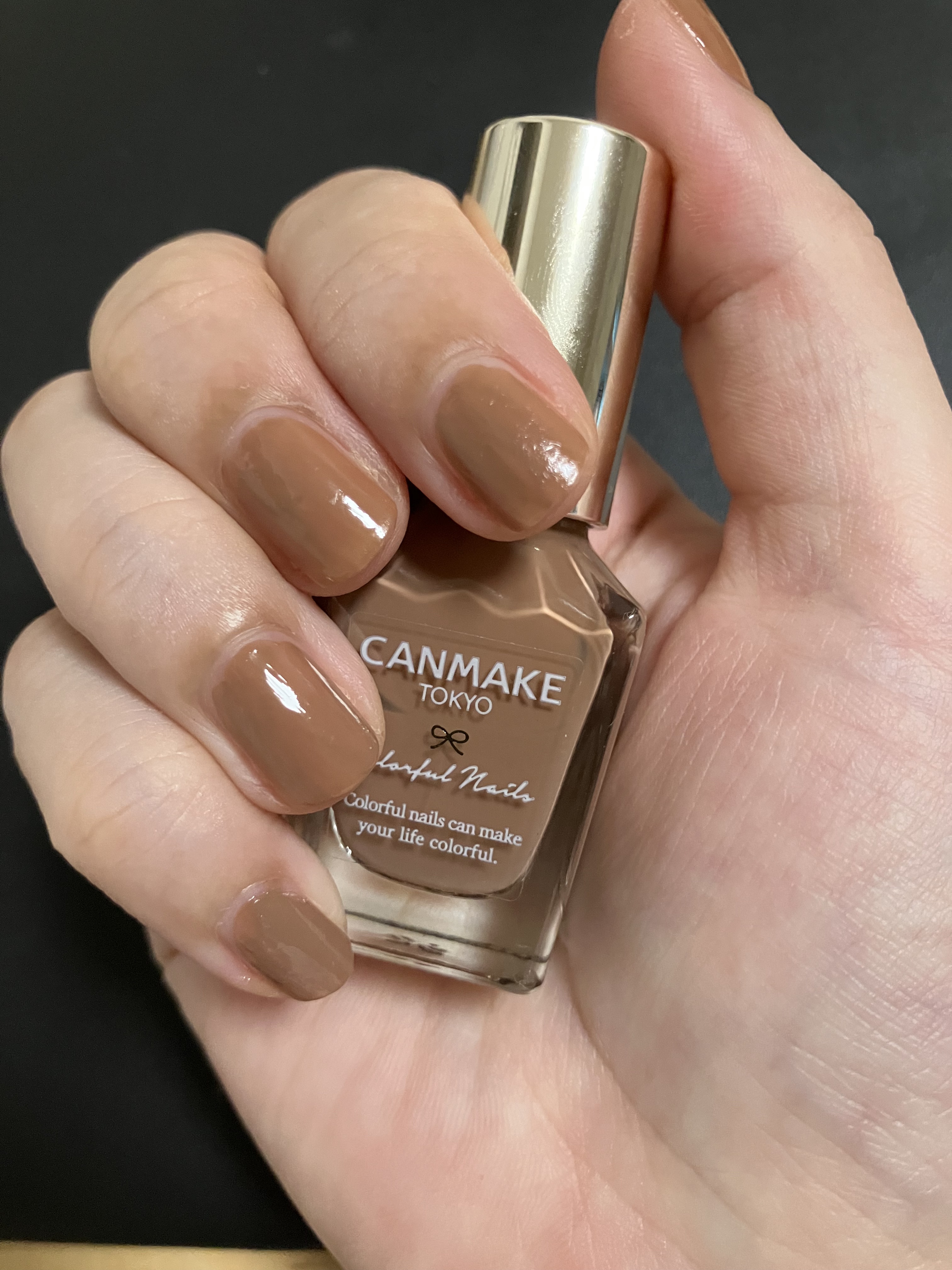 カラフルネイルズ N55 チャイティーラテ/キャンメイク/マニキュアを使ったクチコミ（1枚目）