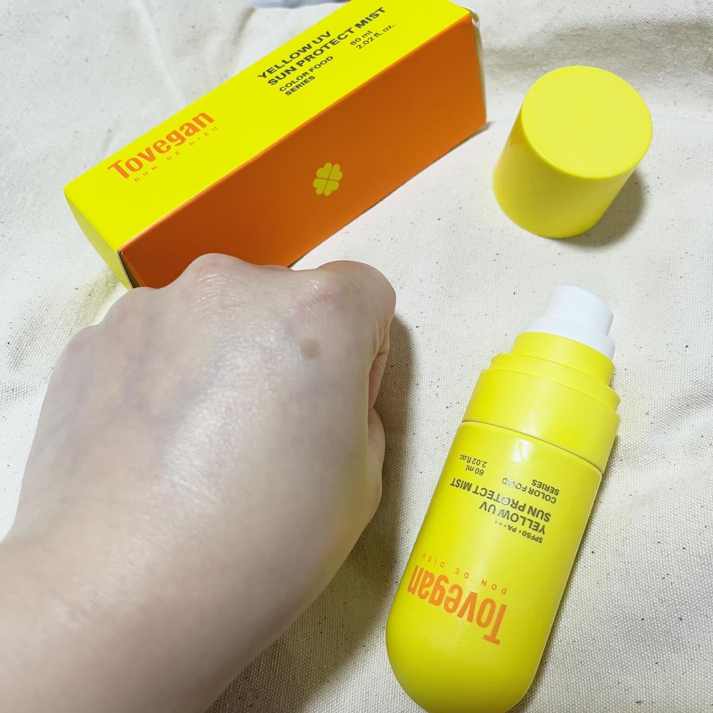 カラーフードシリーズ イエローUVサンプロテクトミスト SPF50+ PA+++/Tovegan/日焼け止めミスト・スプレーを使ったクチコミ（3枚目）