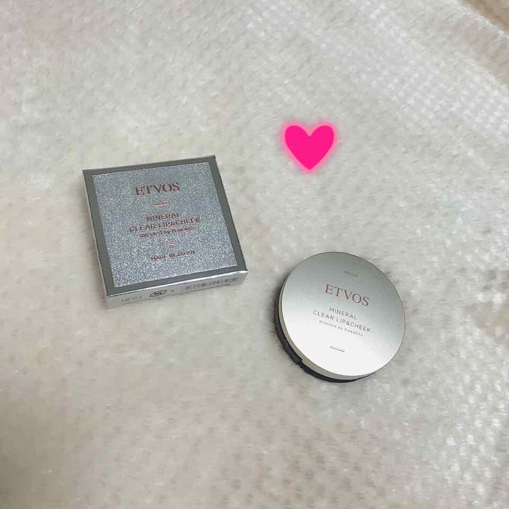 ミネラルクリアリップ＆チーク ピンクドロップ/エトヴォス/ジェル・クリームチークを使ったクチコミ（1枚目）