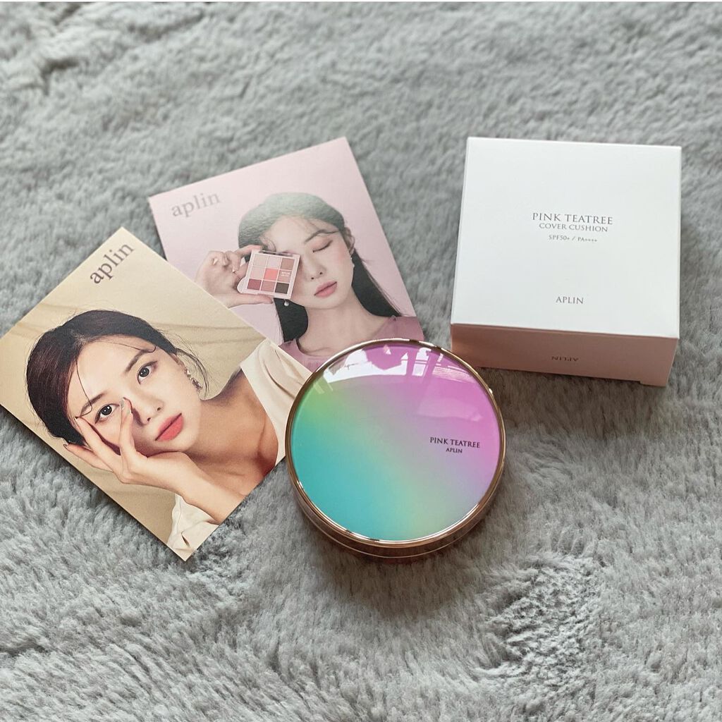 ピンクティーツリーカバークッション/APLIN/クッションファンデーションを使ったクチコミ(1枚目)